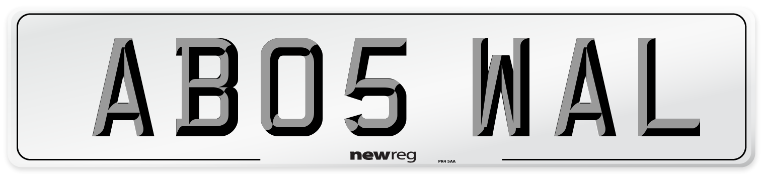 AB05 WAL Number Plate from New Reg